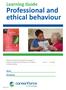 Professional and ethical behaviour