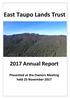 East Taupo Lands Trust Annual Report