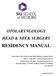 OTOLARYNGOLOGY HEAD & NECK SURGERY RESIDENCY MANUAL