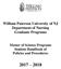 William Paterson University of NJ Department of Nursing Graduate Programs. Master of Science Programs Student Handbook of Policies and Procedures