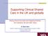 Supporting Clinical Shared Care in the UK and globally