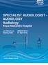 SPECIALIST AUDIOLOGIST - AUDIOLOGY Audiology Royal Alexandra Hospital. Job Reference: G Closing Date: 27 April 2018