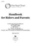 Handbook for Riders and Parents
