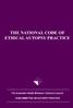 THE NATIONAL CODE OF ETHICAL AUTOPSY PRACTICE