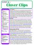 Clover Clips. A newsletter for Johnson County 4-H families. January 2018 Issue. Reporter s Corner Pages 6 Page 7 Jan./Feb. Calendar.