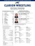 CLARION WRESTLING. NCAA Division I Championships March 16-18, 2017 St. Louis, Mo. Gromacki & Zacherl Head to 2017 NCAA Division I Championships