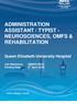 ADMINISTRATION ASSISTANT / TYPIST - NEUROSCIENCES, OMFS & REHABILITATION. Queen Elizabeth University Hospital