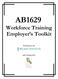 AB1629 Workforce Training Employer s Toolkit