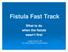 Fistula Fast Fast Fast Track What to do en h th f e i fistula wasn t first