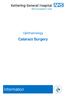 Ophthalmology. Cataract Surgery. Information