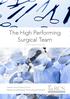 The High Performing Surgical Team