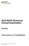 2018 RACP Divisional Clinical Examination Australia