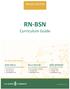 RN BSN Curriculum Guide