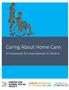 Caring About Home Care: A Framework for Improvement in Ontario