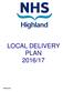 LOCAL DELIVERY PLAN 2016/17