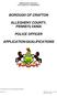 BOROUGH OF CRAFTON ALLEGHENY COUNTY, PENNSYLVANIA POLICE OFFICER APPLICATION/QUALIFICATIONS
