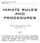 INMATE RULES AND PROCEDURES