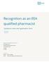 Recognition as an EEA qualified pharmacist