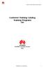Customer Training Catalog Training Programs FBB