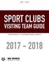 EST SPORT CLUBS VISITING TEAM GUIDE DEPARTMENT OF RECREATIONAL SPORTS