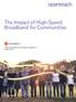 The Impact of High-Speed Broadband for Communities
