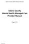 Solano County Mental Health Managed Care Provider Manual August 2011