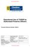 Operational Use of TASER by Authorised Firearms Officers