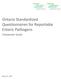 Ontario Standardized Questionnaires for Reportable Enteric Pathogens. Companion Guide