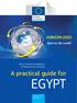 HORIZON Open to the world! The EU Framework Programme for Research and Innovation. A practical guide for EGYPT. Research and Innovation