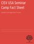 CISV USA Seminar Camp Fact Sheet. Updates to the Application Process