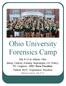 Ohio University Forensics Camp