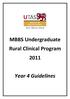MBBS Undergraduate Rural Clinical Program 2011
