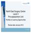 North East Surgery Centre Level 3 Pre-assessment Unit. Portfolio of Learning Opportunities