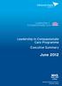 Leadership in Compassionate Care Programme Executive Summary. June Edinburgh Napier University and NHS Lothian