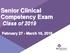Senior Clinical Competency Exam Class of February 27 - March 16, 2018