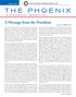 THE PHOENIX. A Message from the President. A Diplomates Newsletter. American Board of Family Medicine, Inc. James C. Puffer, M.D.