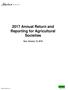 2017 Annual Return and Reporting for Agricultural Societies