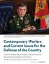 Contemporary Warfare and Current Issues for the Defense of the Country