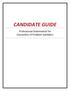 CANDIDATE GUIDE. Professional Examination for Counselors of Problem Gamblers