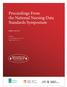 Proceedings From the National Nursing Data Standards Symposium