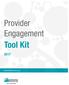 Provider Engagement Tool Kit