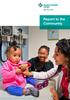Zea Malawa, M.D., pediatrician at Bayview Child Health Center, with patient and mother. Report to the Community
