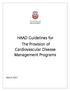 HAAD Guidelines for The Provision of Cardiovascular Disease Management Programs