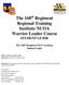The 168 th Regiment Regional Training Institute NCOA Warrior Leader Course STUDENT GUIDE