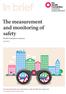The measurement and monitoring of safety