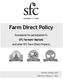 Farm Direct Policy. Procedures for participation in SFC Farmers Markets and other SFC Farm Direct Projects