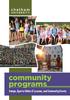 community programs Camps, Sports Clinics & Lessons, and Community Events