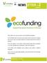 WELCOME to the second number of ECOFUNDING Newsletter!