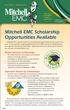 Mitchell EMC Scholarship Opportunities Available