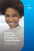 Enabling Economic Progress for Young Women: A Key Component of Pathways to Progress